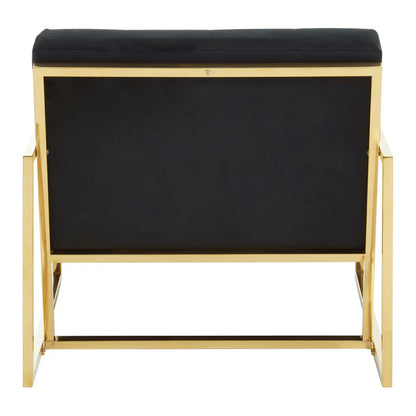 Azalea Black Velvet Lounge Chair