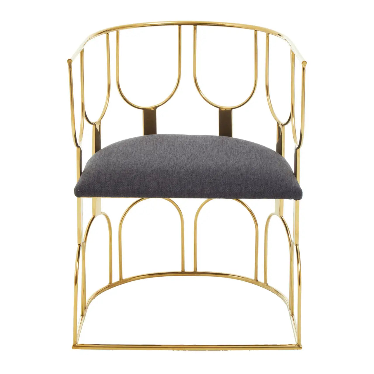 Azalea Black Dining Chair with Gold Frame