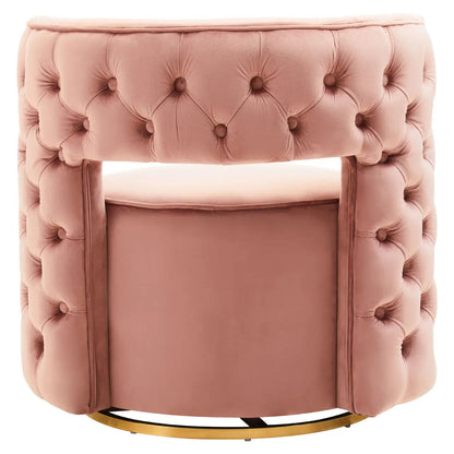 Yasmeen Velvet Swivel Chair