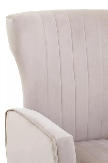 Zamora Mink Velvet Accent Chair