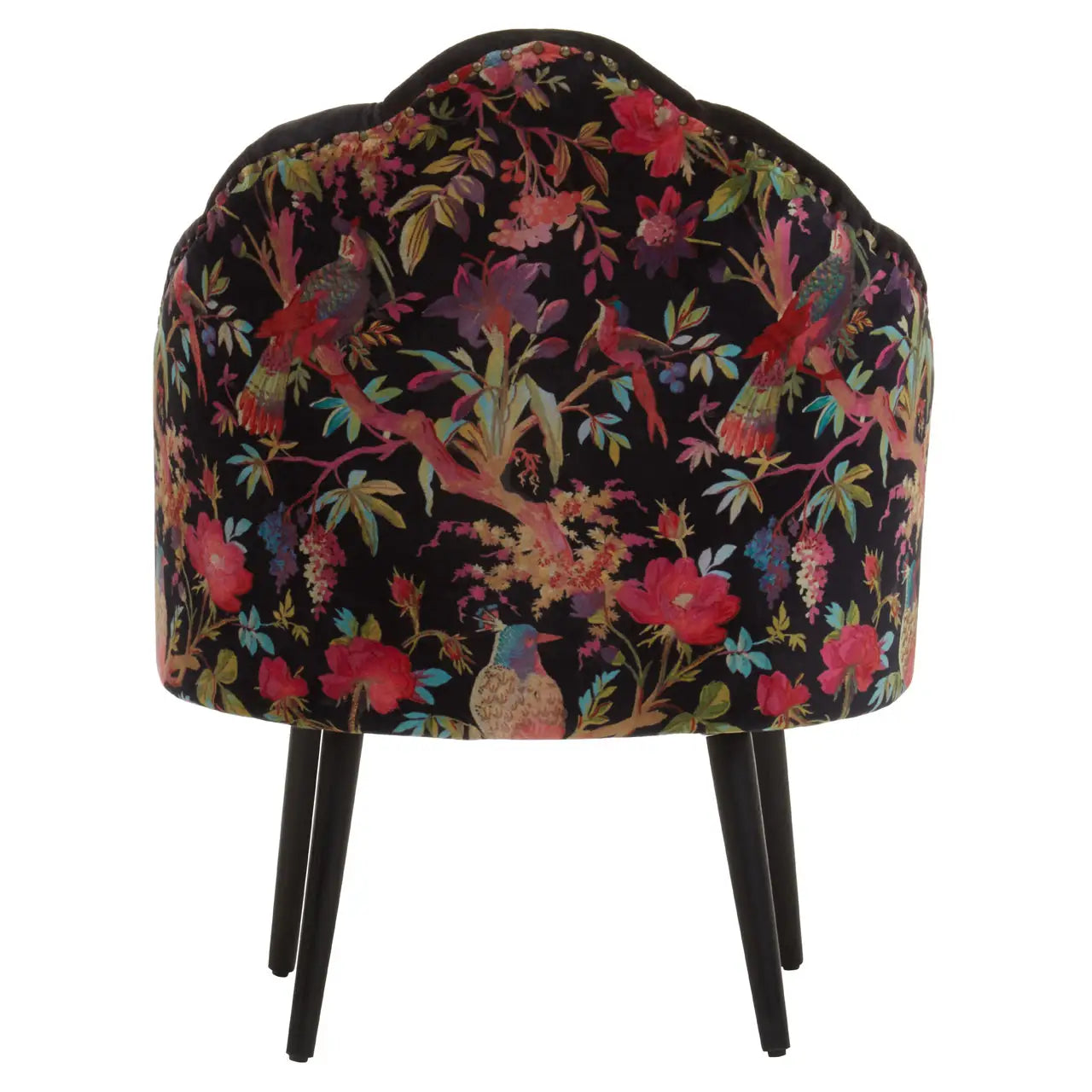 Cefena Peacock Design Scalloped Chair