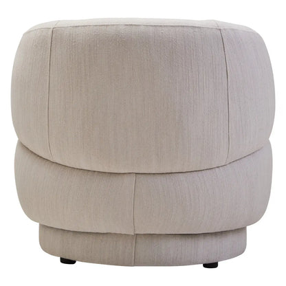 Dale Ivory Linen Curved Chair