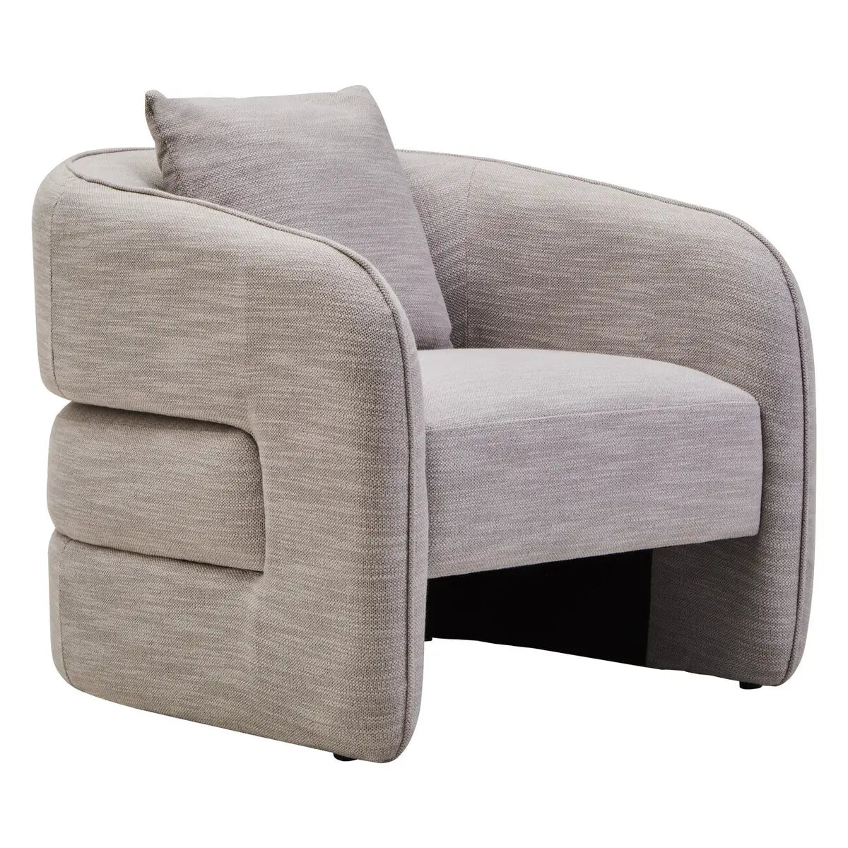Bilani Linen Effect Curved Chair