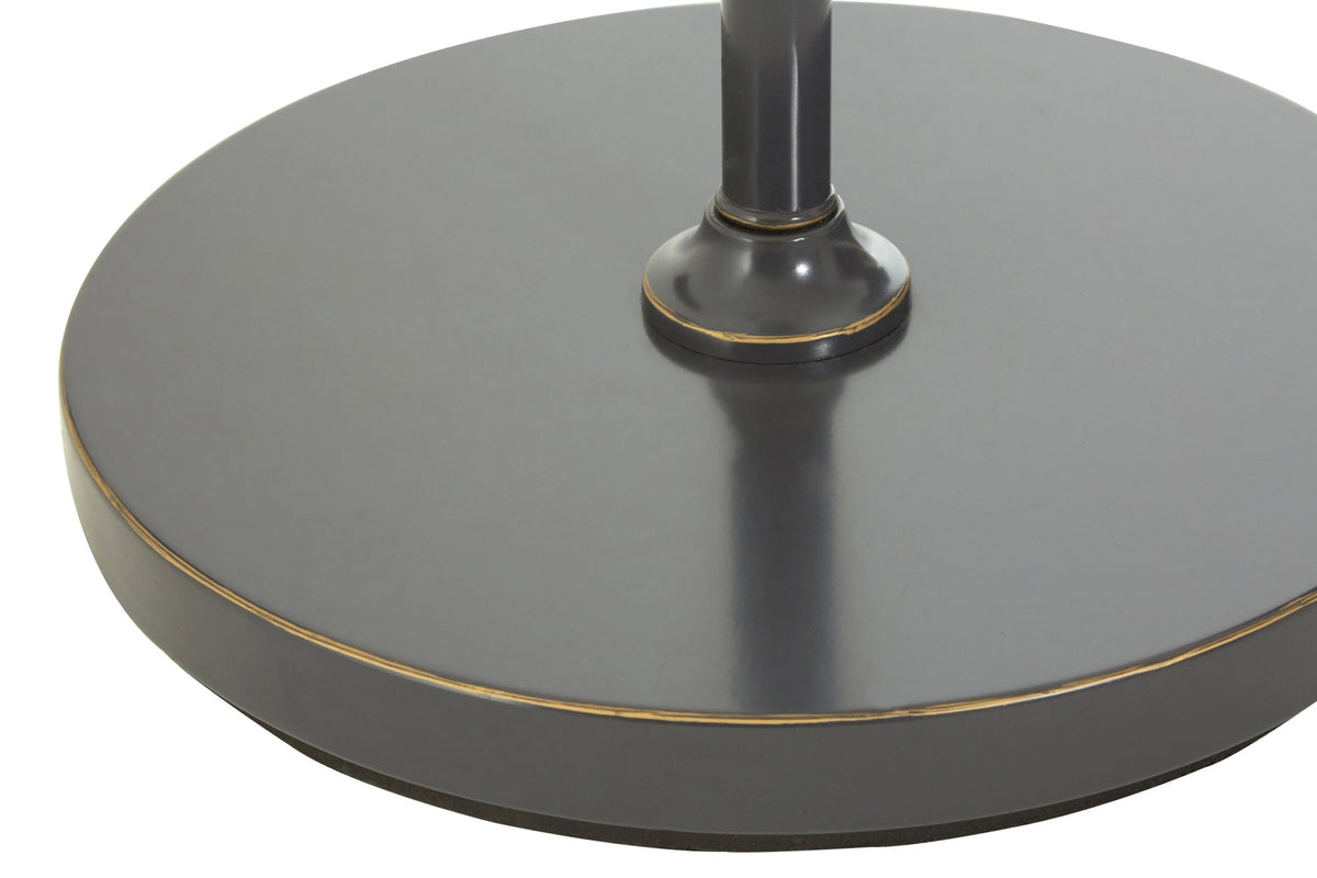 Granada Black Finish Floor Lamp with Gauze Shade