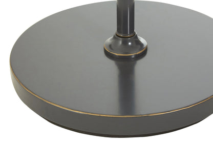 Granada Black Finish Floor Lamp with Gauze Shade