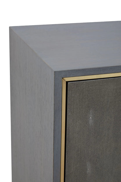 Oxford Grey Shagreen Effect Three Drawer Sideboard