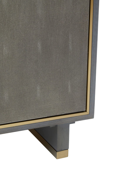 Oxford Grey Shagreen Effect Three Drawer Sideboard