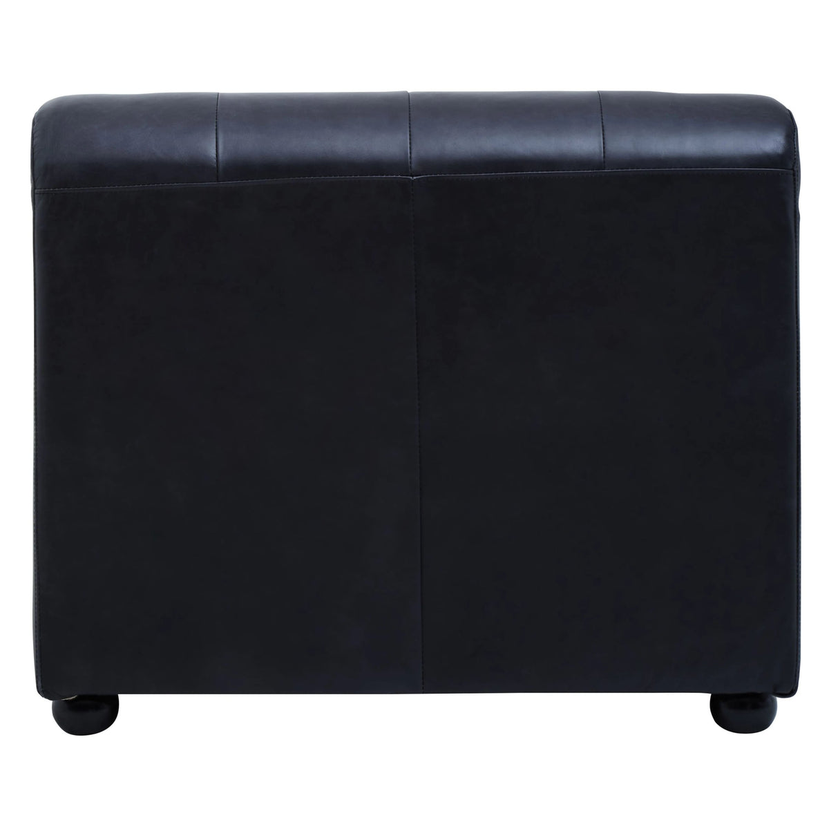 Bath Antique Black Leather Modular Chaise Sofa (right-hand)
