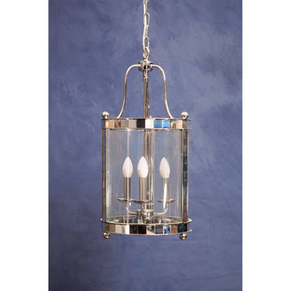 Vienna 3 Bulb Chrome and Glass Pendant Light