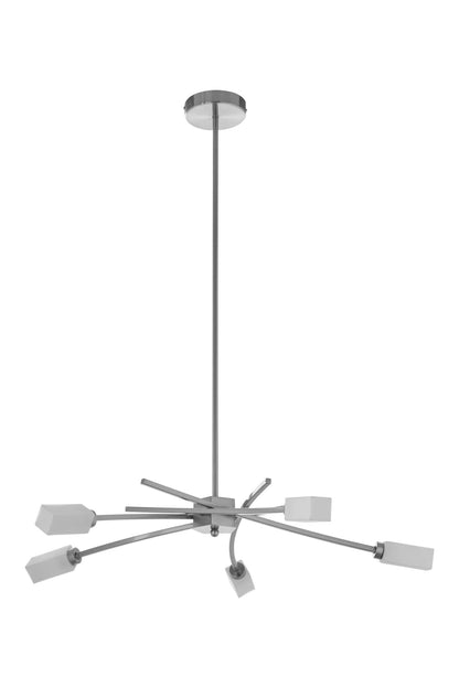 Cambridge 5 Frosted Glass Shade Pendant Lamp
