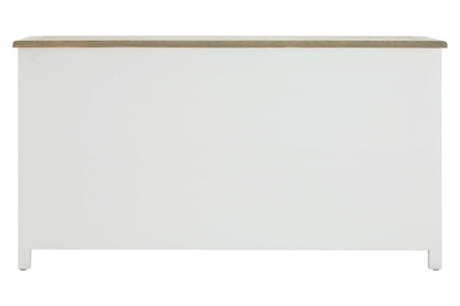 Granada White Sideboard with Oak Wood Top