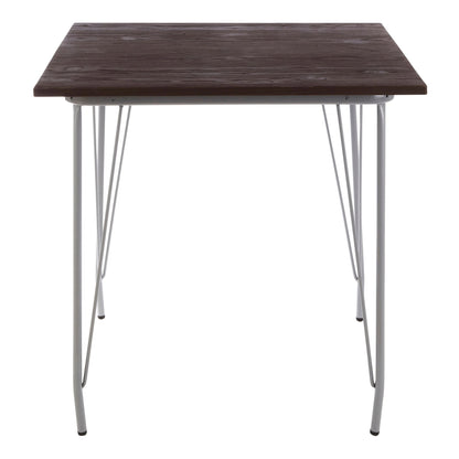 Madison Grey Metal and Elm Wood Dining Table