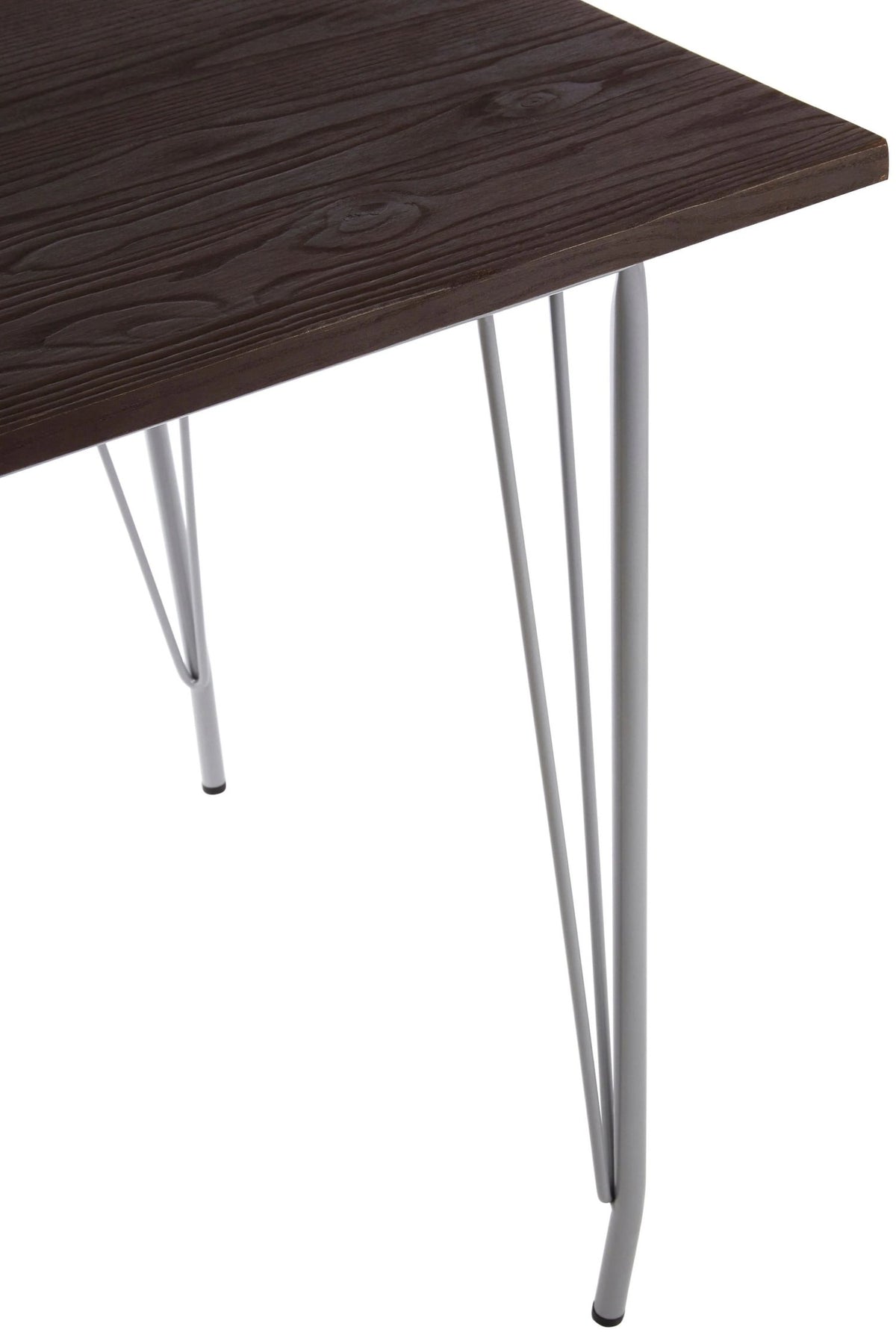Madison Grey Metal and Elm Wood Dining Table