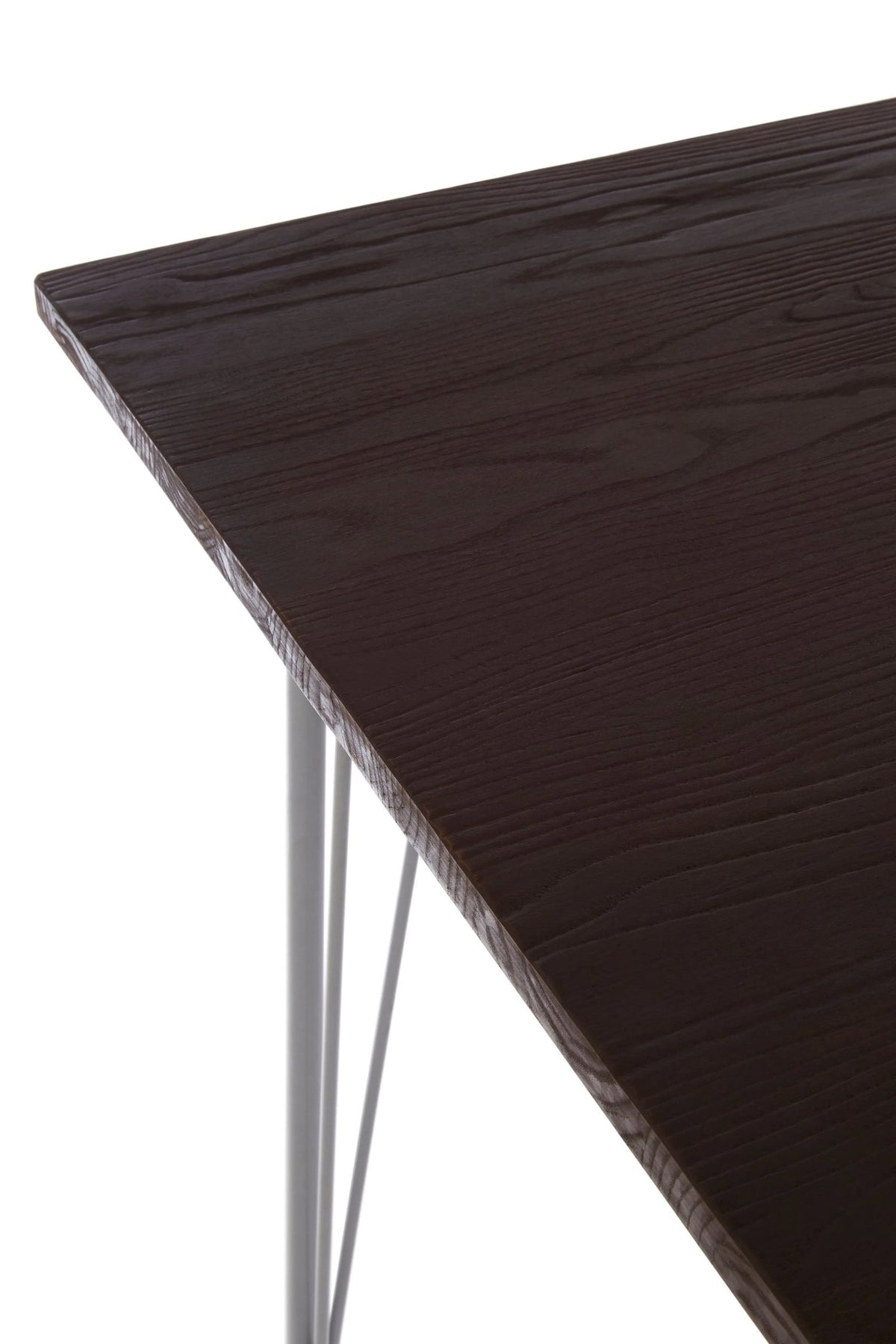 Madison Grey Metal and Elm Wood Dining Table