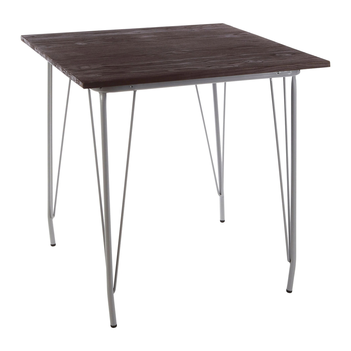 Madison Grey Metal and Elm Wood Dining Table