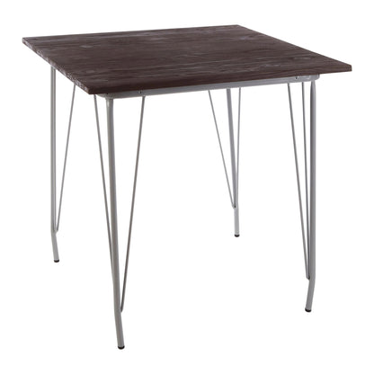 Madison Grey Metal and Elm Wood Dining Table