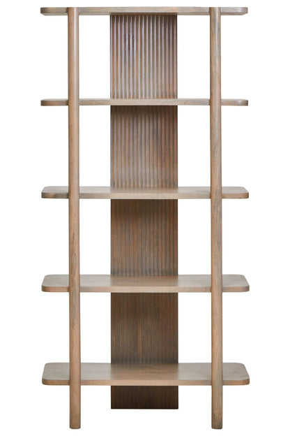 Stirling Five Tier Mango Wood Shelf Unit 