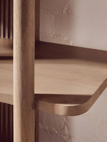 Stirling Five Tier Mango Wood Shelf Unit 