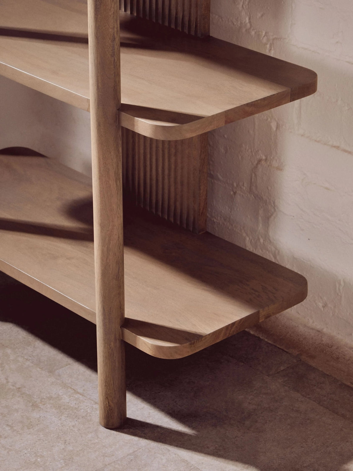 Stirling Five Tier Mango Wood Shelf Unit 