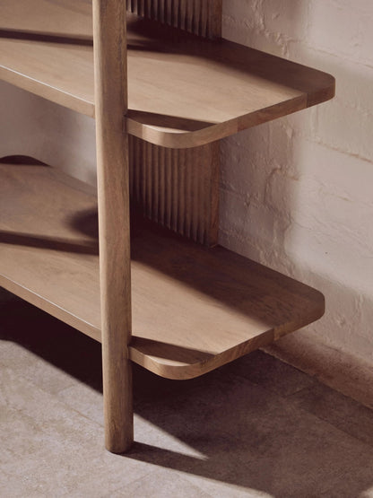 Stirling Five Tier Mango Wood Shelf Unit 