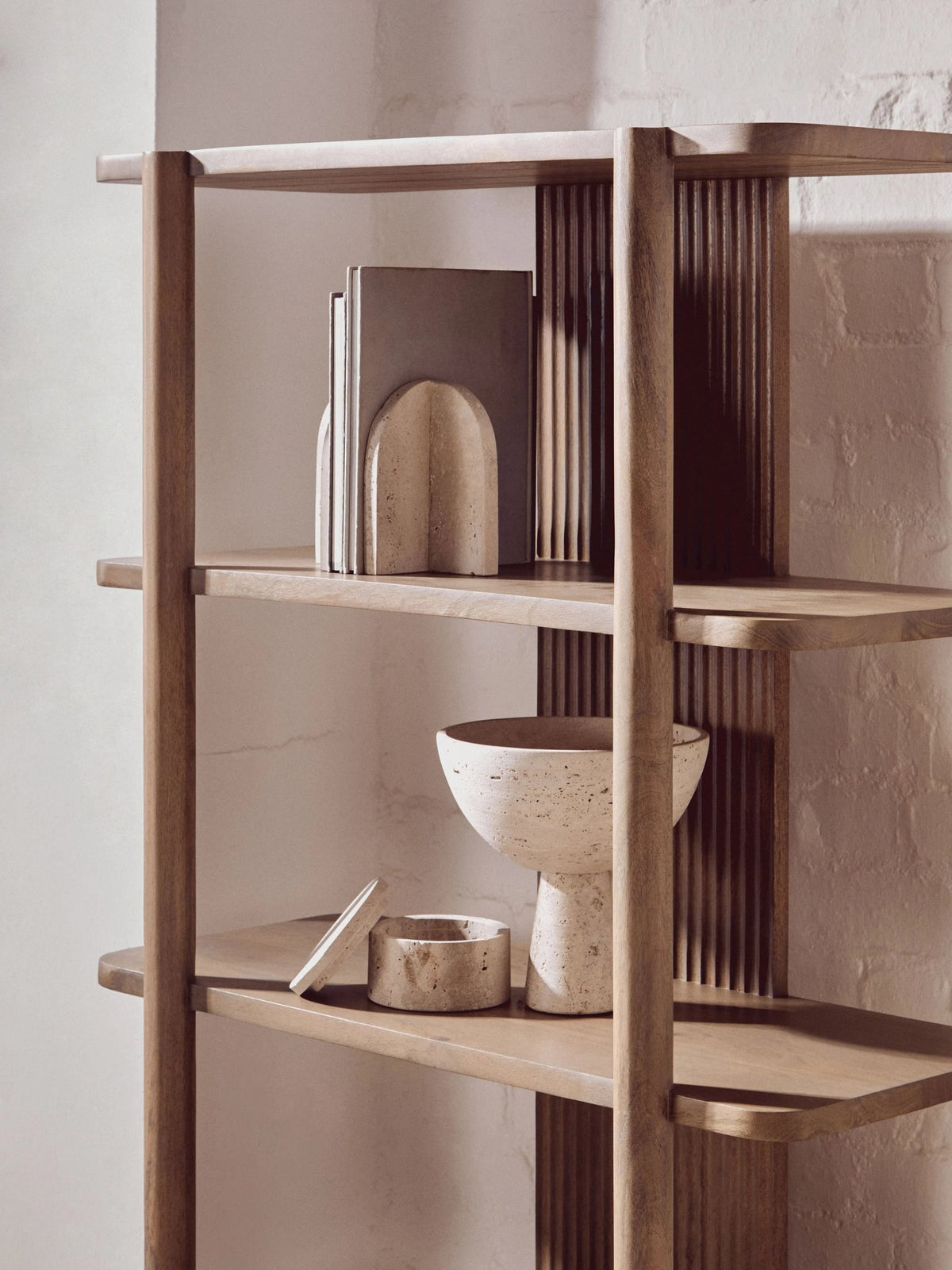 Stirling Five Tier Mango Wood Shelf Unit 