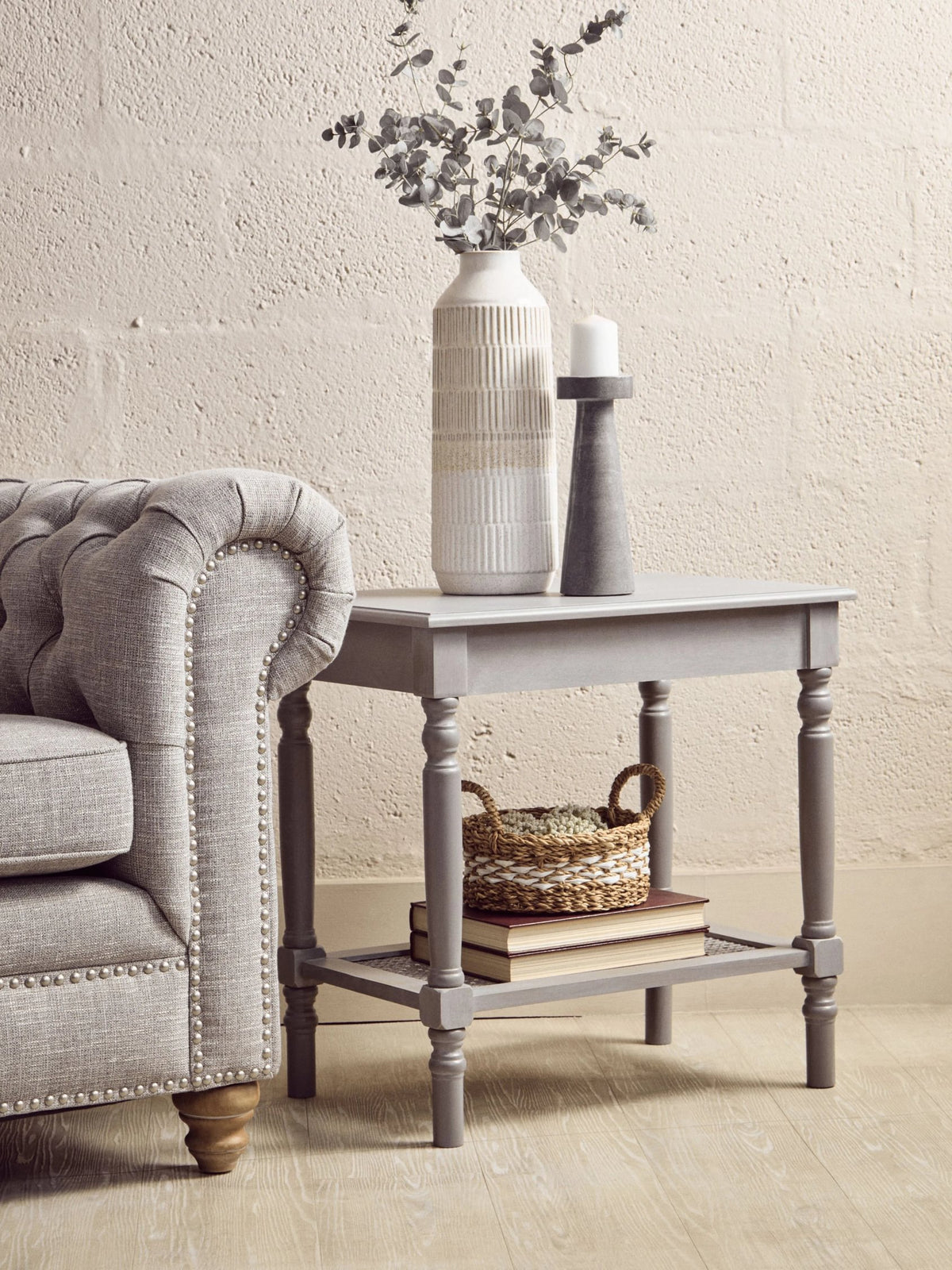 Savoy Wooden Side Table with Lower Shelf 
