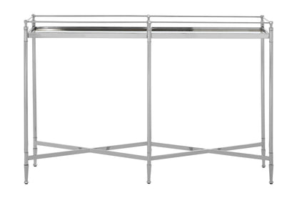 Alford Mirror Top Console Table with Silver Frame