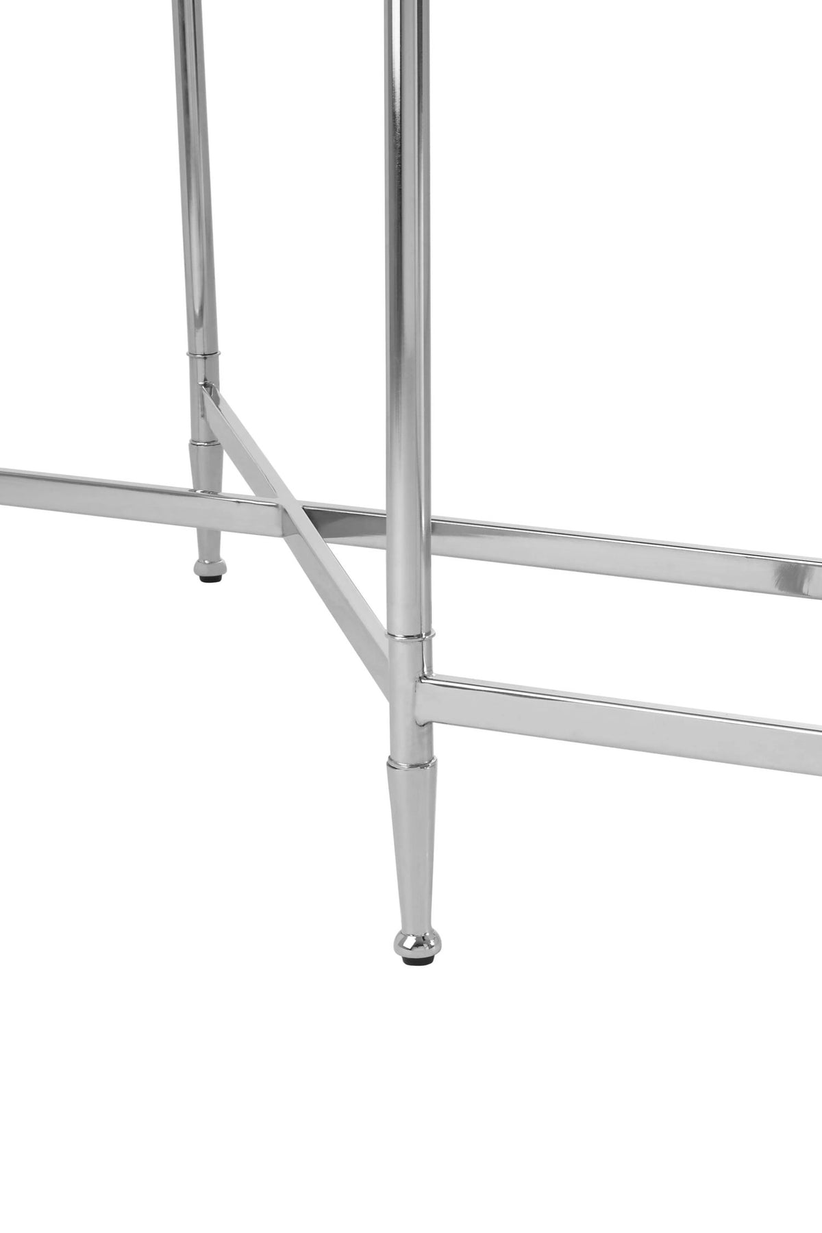 Alford Mirror Top Console Table with Silver Frame
