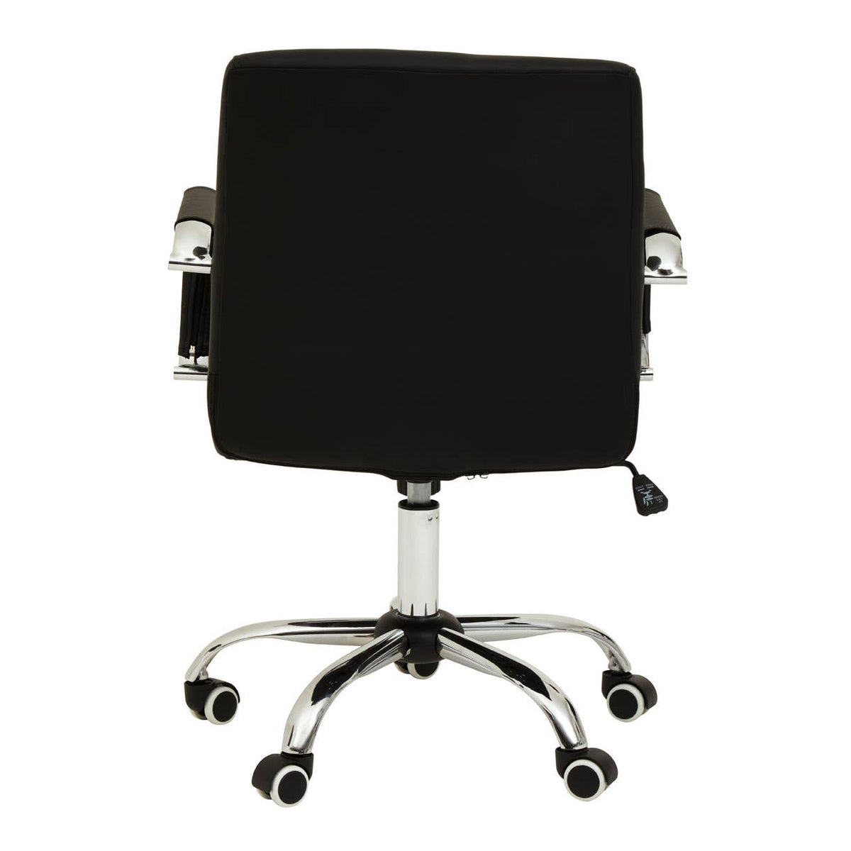 Florence Black Leather Effect and Chrome Home Office Chair