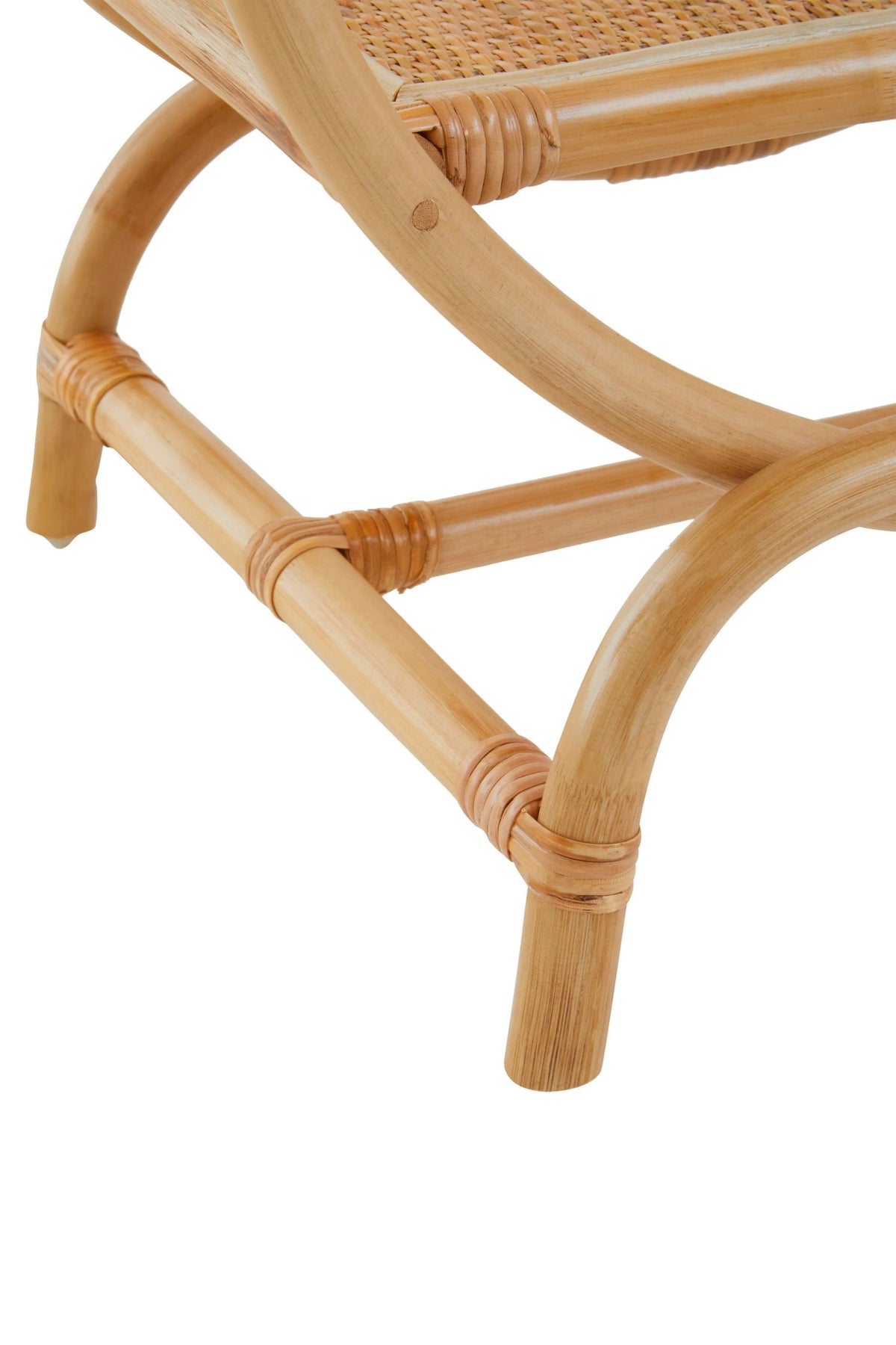 Uppingham Three Tier Natural Rattan Round Shelf Unit