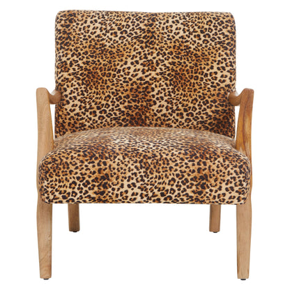 Granada Leopard Print and Mango Wood Chair