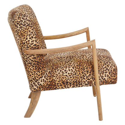 Granada Leopard Print and Mango Wood Chair
