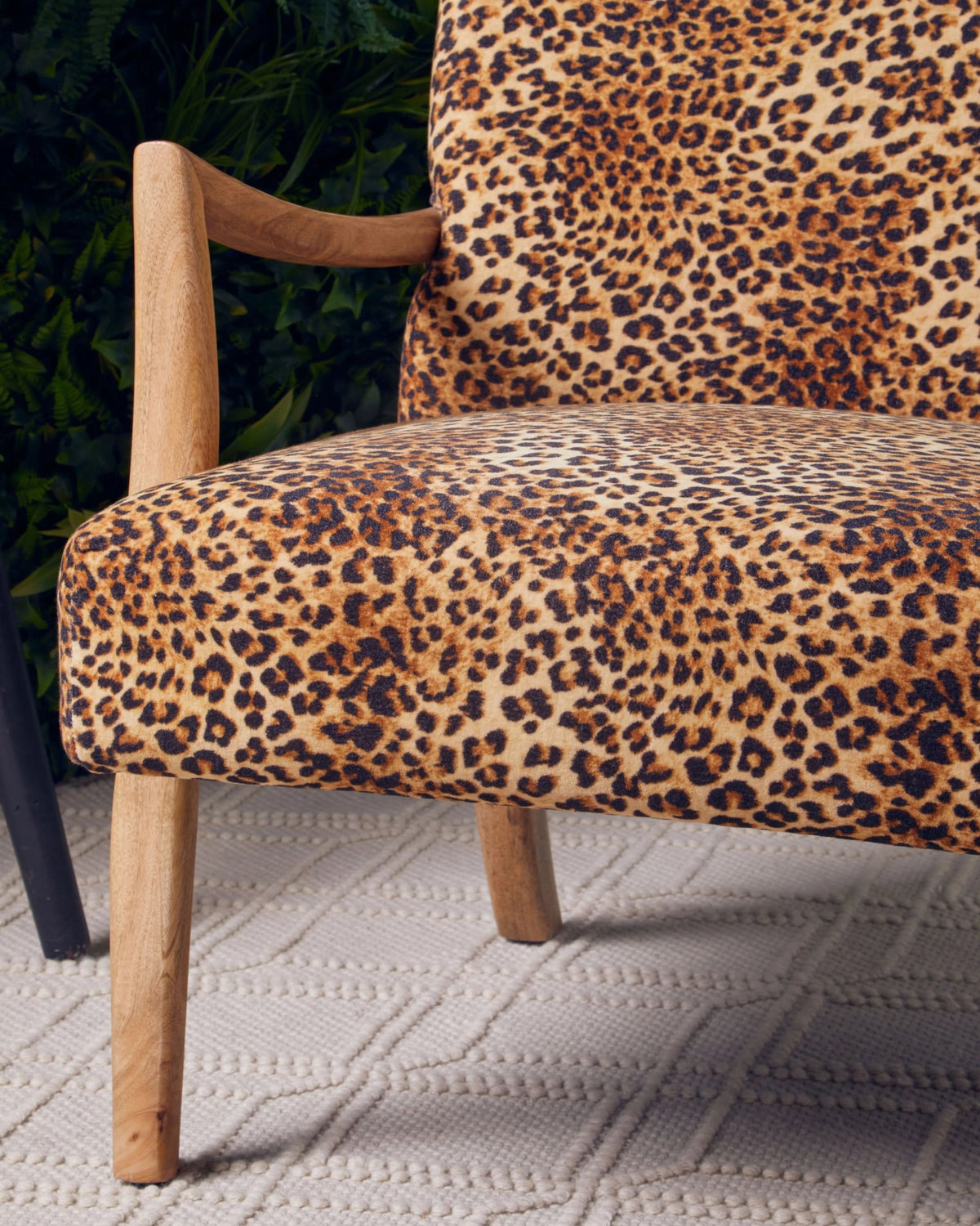 Granada Leopard Print and Mango Wood Chair