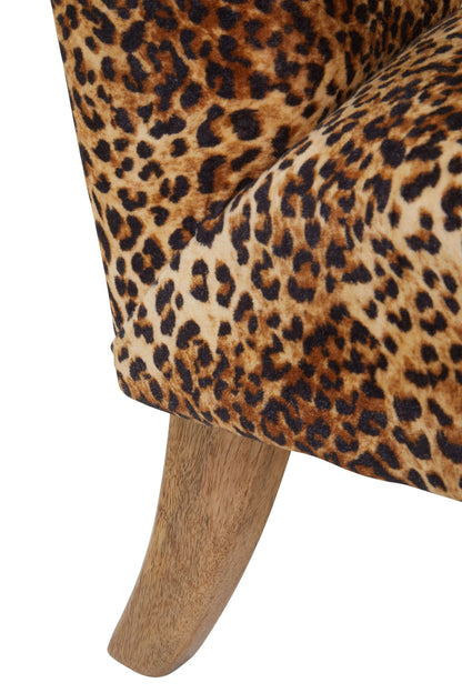 Granada Leopard Print and Mango Wood Chair