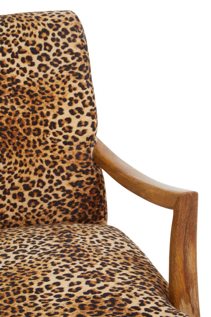 Granada Leopard Print and Mango Wood Chair