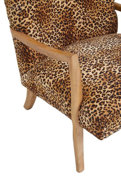 Granada Leopard Print and Mango Wood Chair