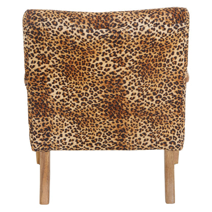 Granada Leopard Print and Mango Wood Chair