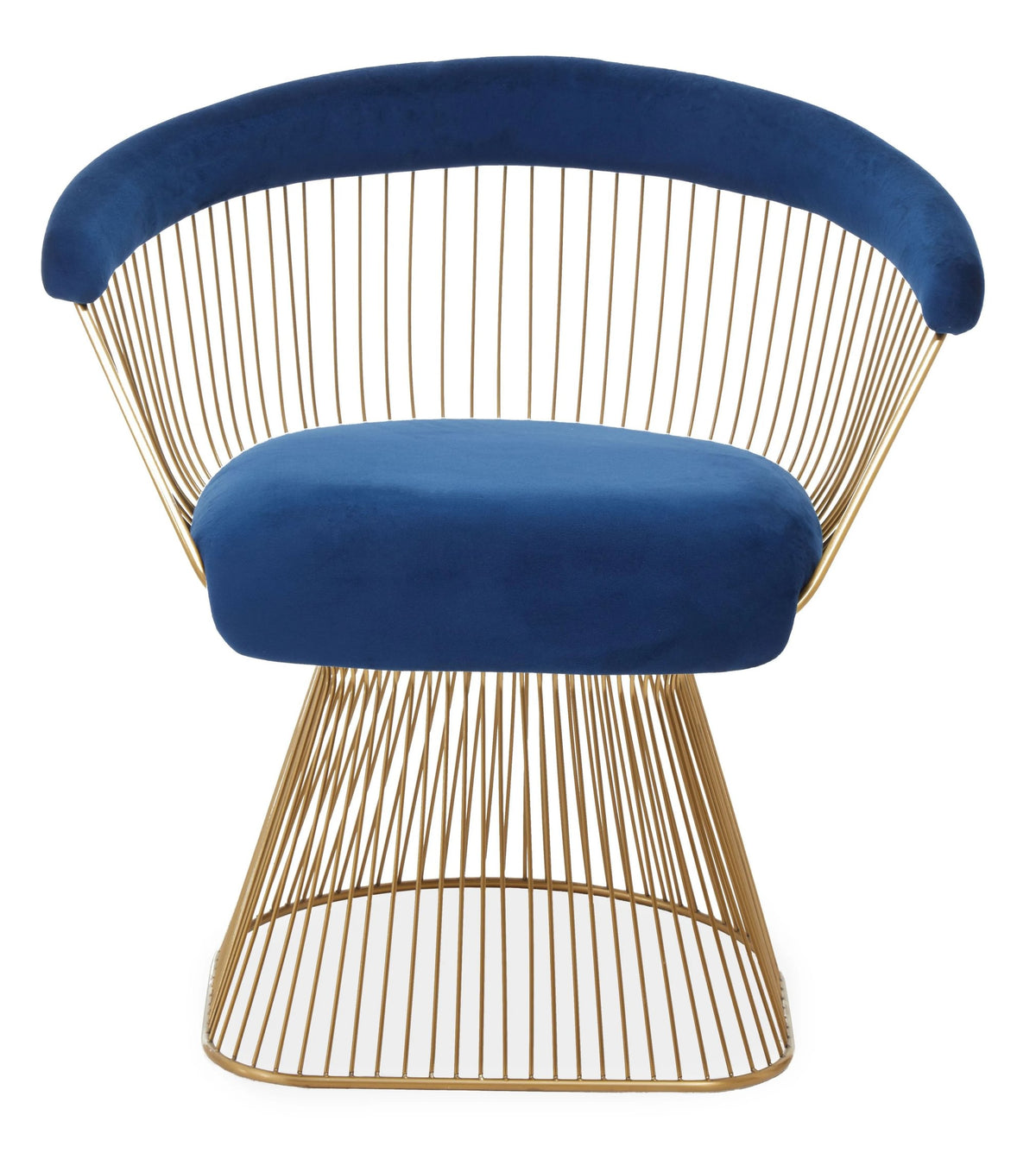 Boston Velvet Chair #colour_navy-blue-gold