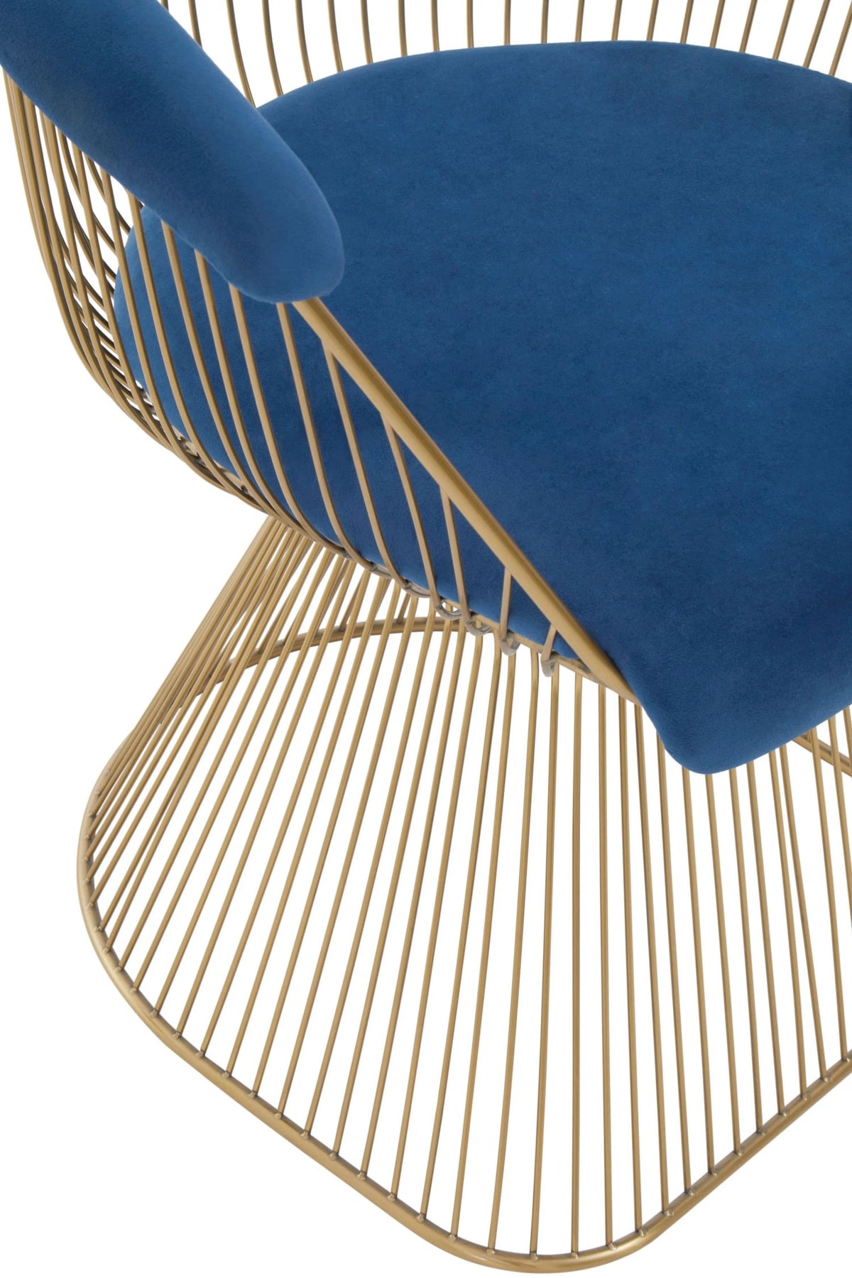 Boston Velvet Chair #colour_navy-blue-gold