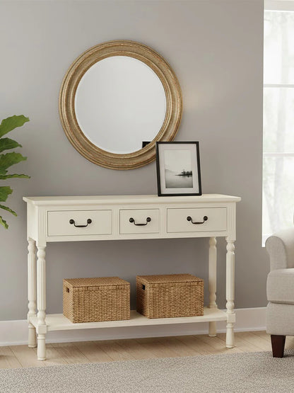 Savoy 3 Drawer Ivory Console Table