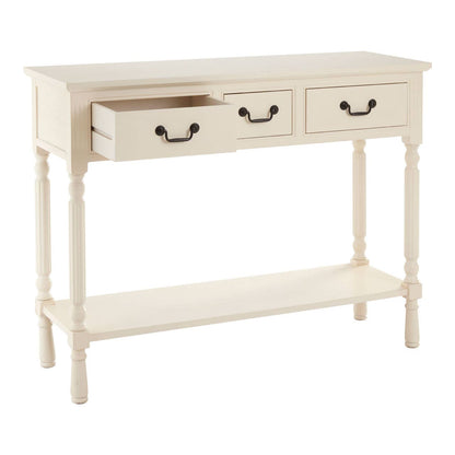 Savoy 3 Drawer Ivory Console Table