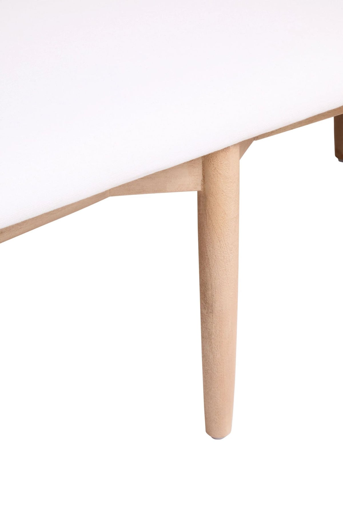 Seaford Cream Textured Fabric Dining Bench with Wood Frame