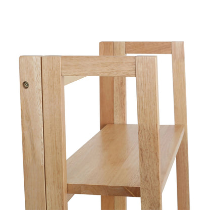 Devizes 5 Tier Tropical Hevea Wood Folding Shelf Unit