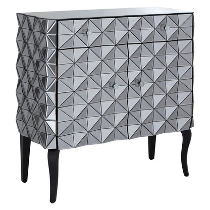 Chester Smoked Faceted Mirror 2 Door Sideboard