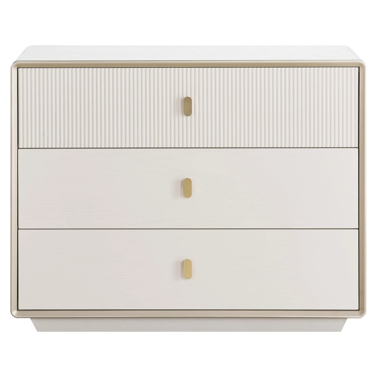Rye Wood Veneer Three Drawer Chest #colour_ivory