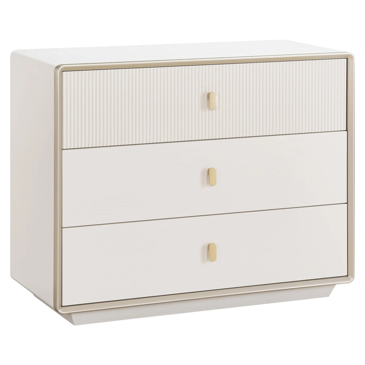 Rye Wood Veneer Three Drawer Chest 