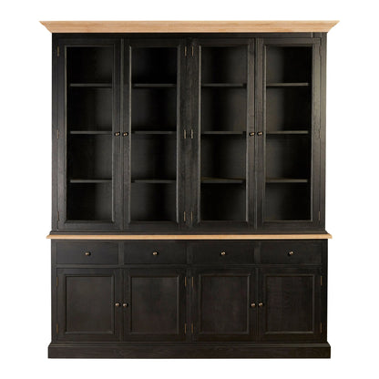 Cannes Black Oak Wood Large Cabinet
