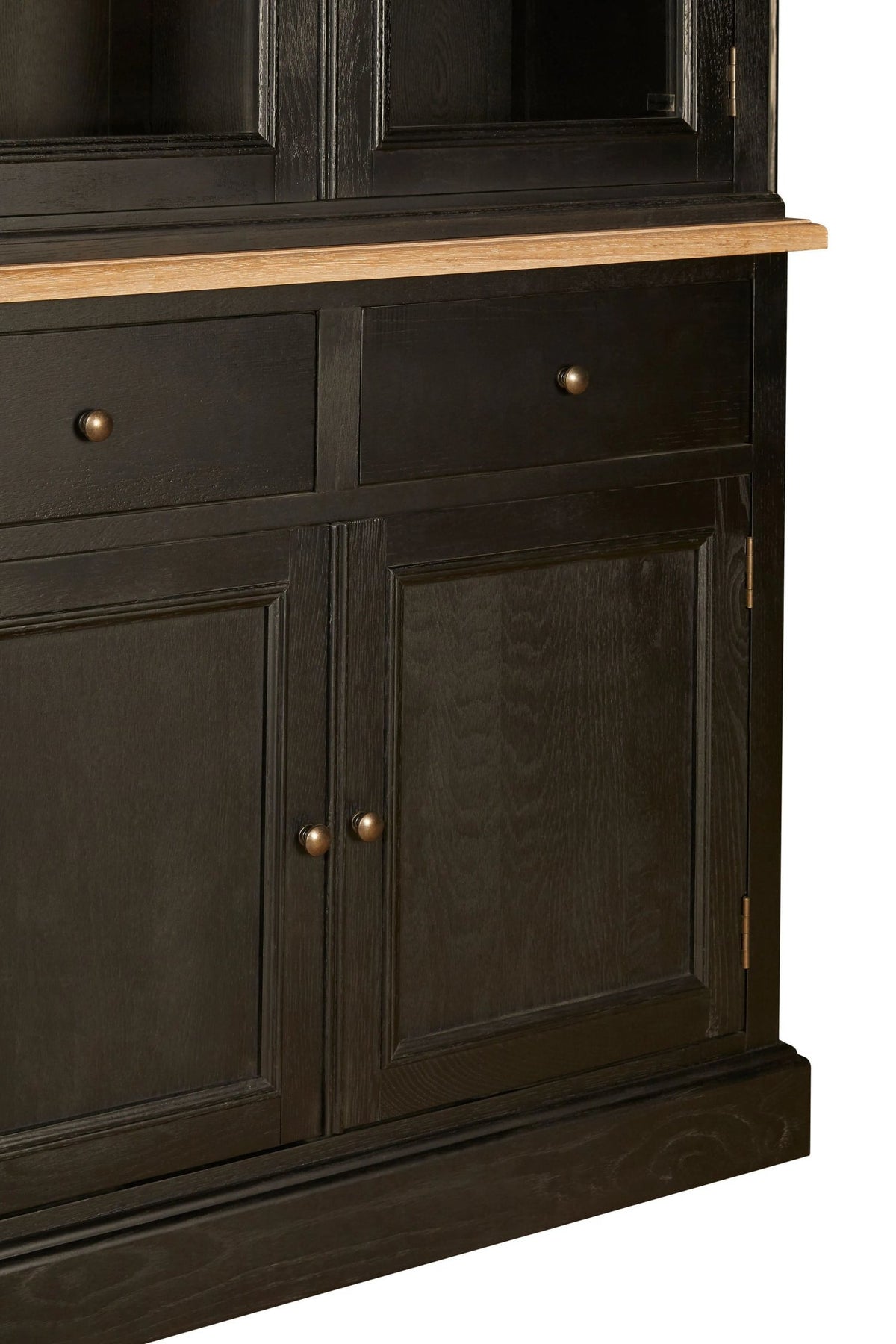 Cannes Black Oak Wood Large Cabinet