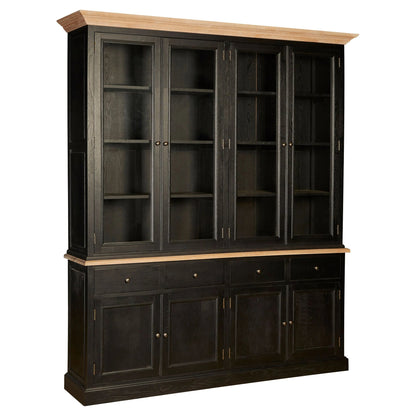 Cannes Black Oak Wood Large Cabinet