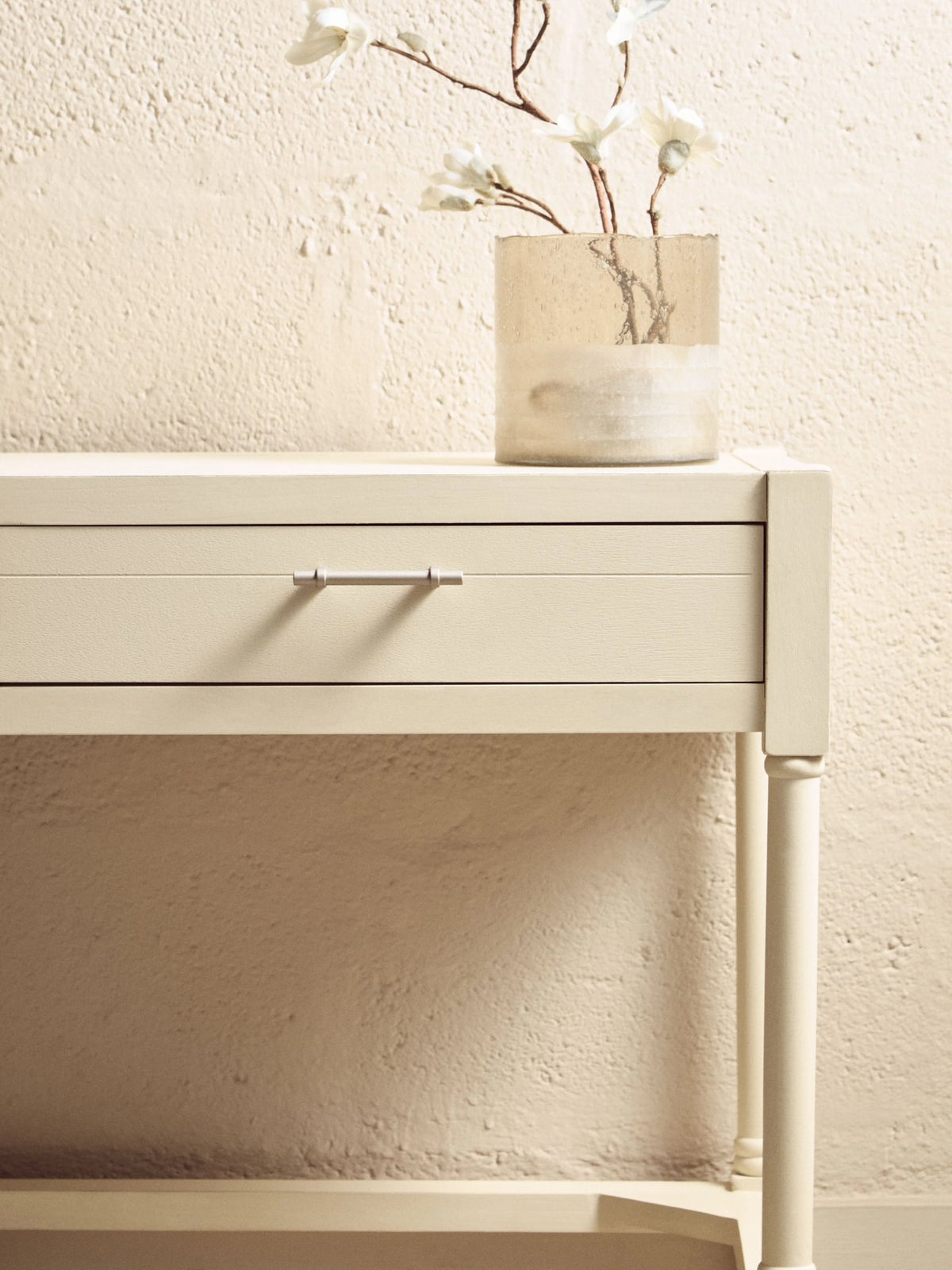 Savoy Ivory Wooden Desk with 2 Drawer